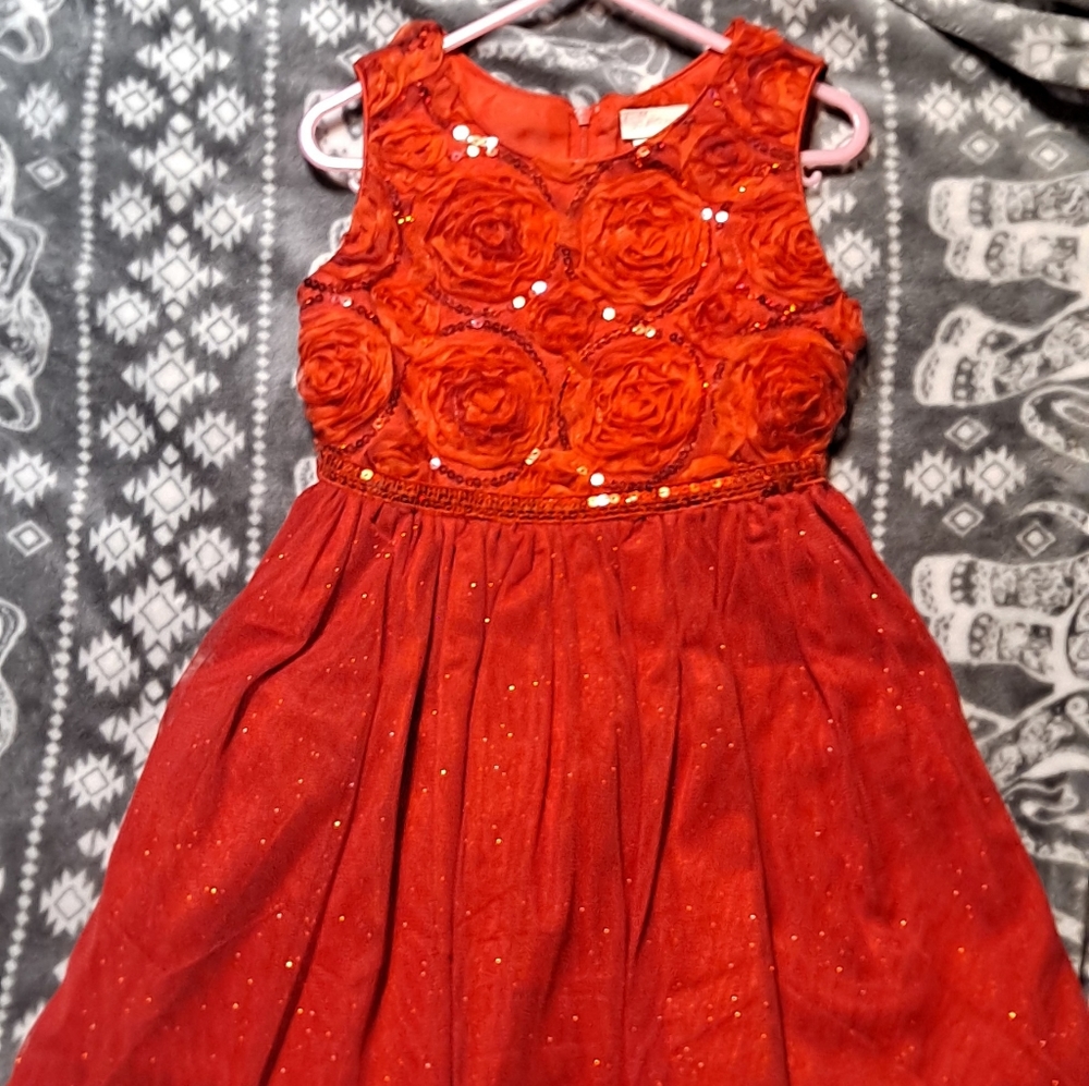 Red floral Dress